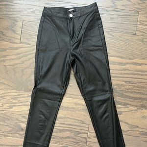 Missguided leather skinny pants